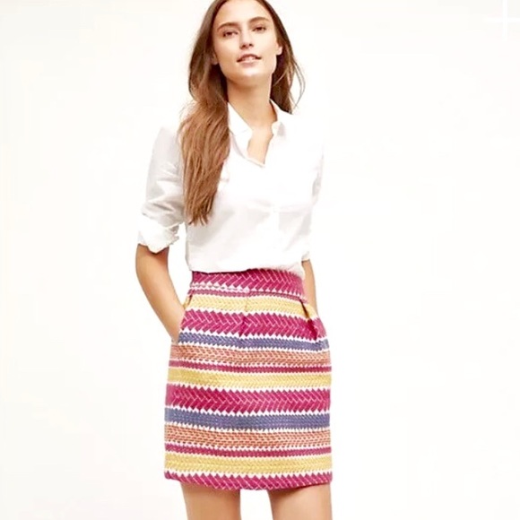 Anthropologie Nomad Morgan Carper Jacquard Skirt - Picture 1 of 6
